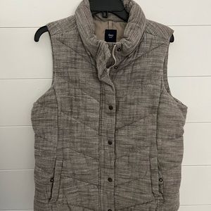 Tan Gap cotton tweed vest large
